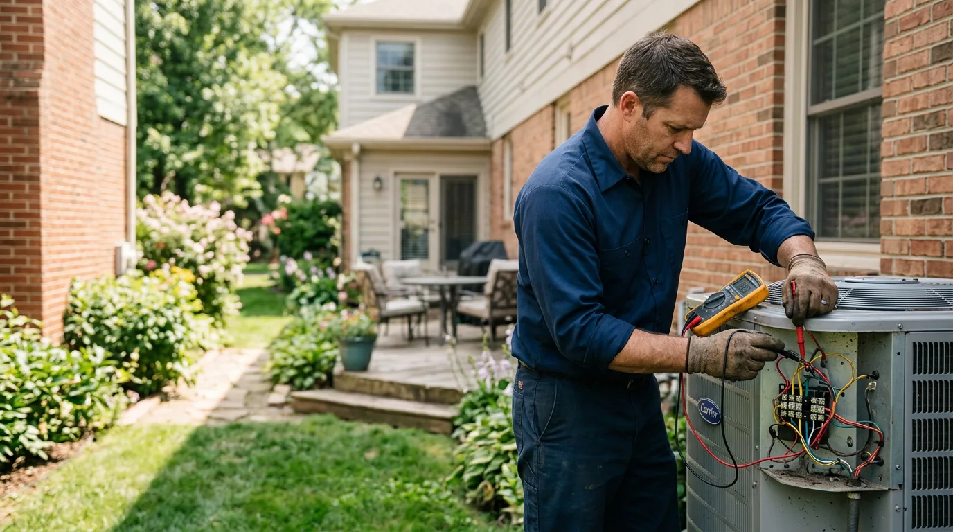 HVAC technician working near Mechanicsville, IA